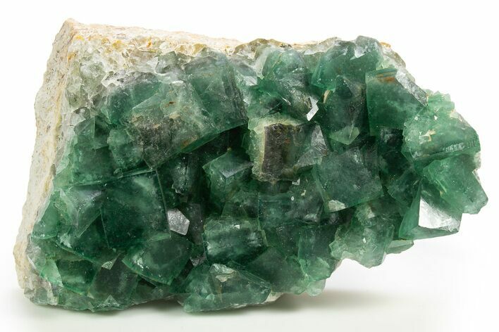 Green Fluorescent Cubic Fluorite Crystals - Madagascar #318383